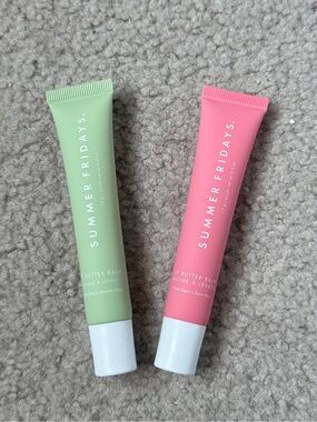 Summer Fridays Lip Butter Balm Duo — Pink Sugar & Mint Green - $25 each